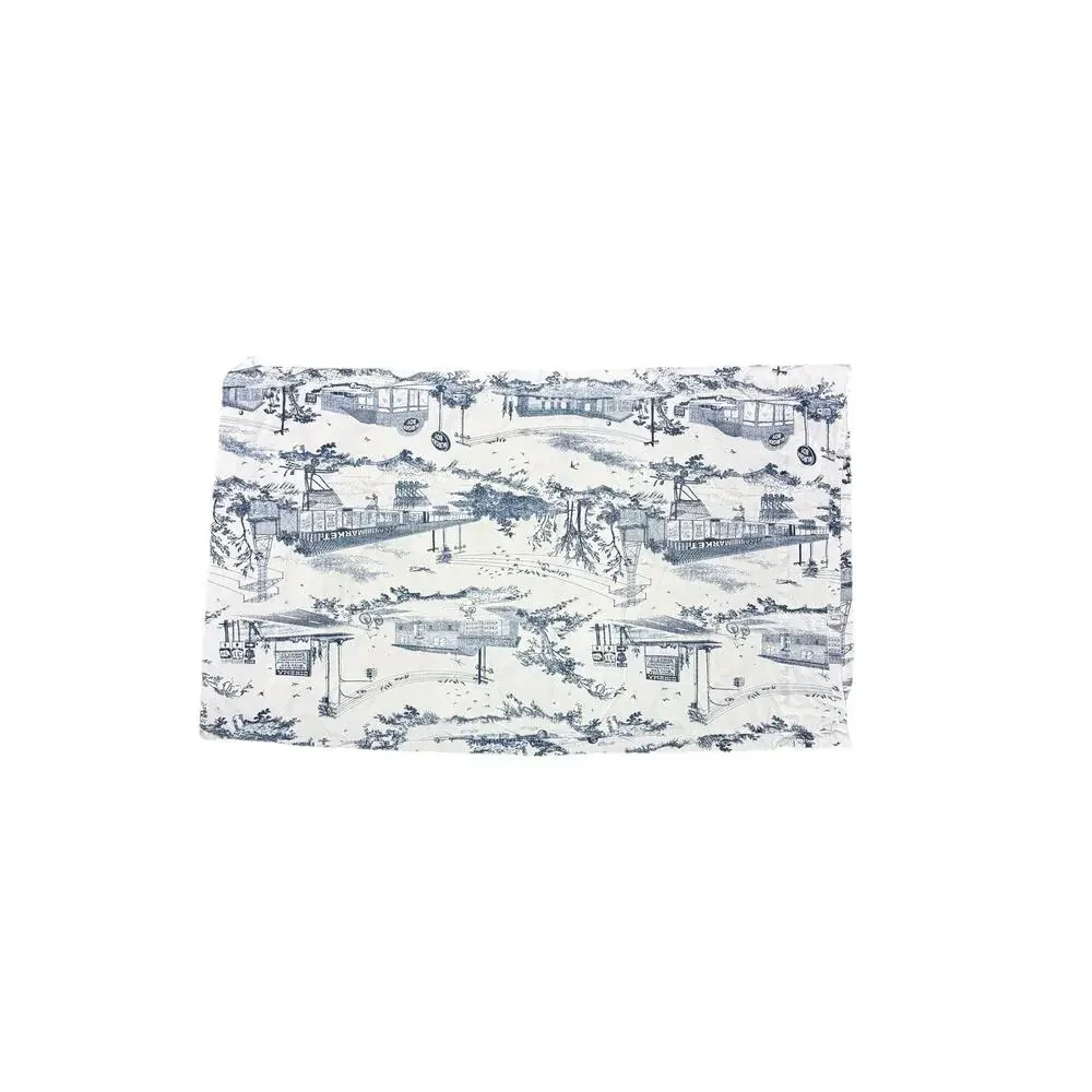Dirty Linens Co. Pair of Toile Pillowcases Blue White Toile Print Cotton 2
